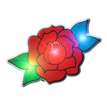 Endless Games Red Rose Flashing Body Light Lapel Pins EN3336956